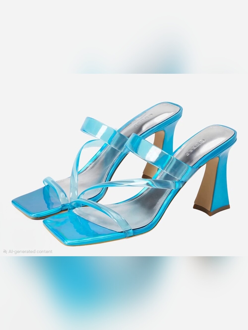 Guess Lavali Shimmer Blue Sandal.  Sz 10.  New.
